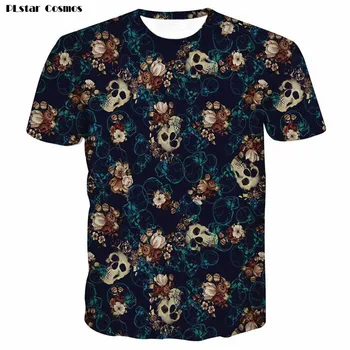 PLstar Cosmos Skulls Fashion T-shirt men's 3d Tshirt Short sleeve shirt funny print many skull flowers clothing tops Asia S-5XL
PLstar Cosmos Skulls Fashion T-shirt men's 3d Tshirt Short sleeve shirt funny print many skull flowers clothing tops Asia S-5XL
