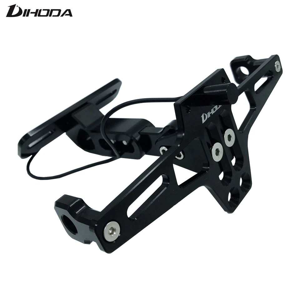 Motorcycle Adjustable CNC Aluminum alloy Rear License Plate Bracket with White LED Light for Honda Kawasaki Yamaha KTM Suzuki
Motorcycle Adjustable CNC Aluminum alloy Rear License Plate Bracket with White LED Light for Honda Kawasaki Yamaha KTM Suzuki