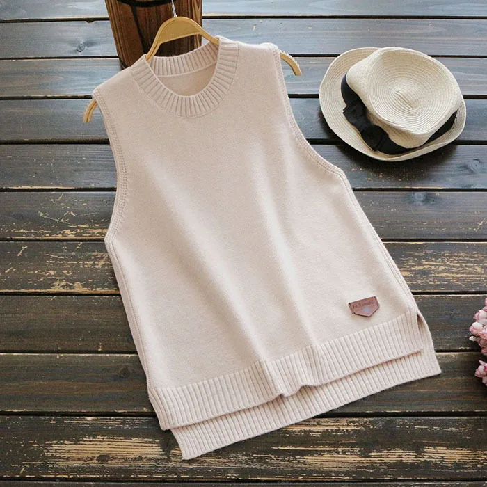 1936 big size winter women Japan style sleeveless O-Neck knitting Sweater cotton vest loose Literary women Casual Sweater top
1936 big size winter women Japan style sleeveless O-Neck knitting Sweater cotton vest loose Literary women Casual Sweater top