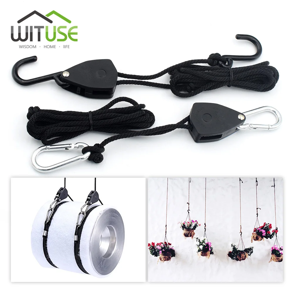 WITUSE Free Shipping! 2Pcs 1/8 Inch Adjustable Growing Light Rope Hook Heavy Duty Ratchet Hanger
WITUSE Free Shipping! 2Pcs 1/8 Inch Adjustable Growing Light Rope Hook Heavy Duty Ratchet Hanger