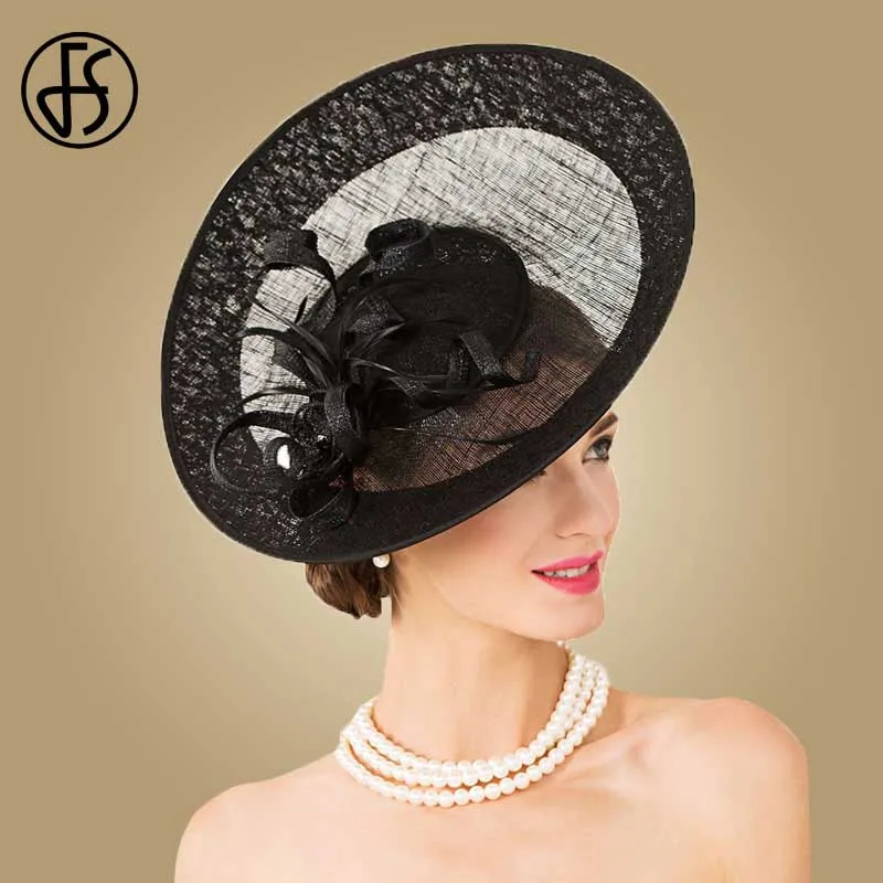 FS Royal Hat Black Fedora Sinamay Fascinators For Women Wedding Dress Elegant Large Brim Kentucky Derby Hats Church Tea Hat
FS Royal Hat Black Fedora Sinamay Fascinators For Women Wedding Dress Elegant Large Brim Kentucky Derby Hats Church Tea Hat
