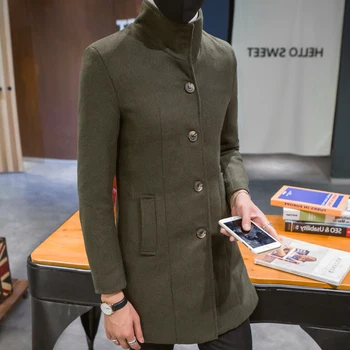 5 colors Winter men's tops clothing brand fashion windbreaker coat new 2017 casual woolen overcoat men solid color Coat M-XXXL 
5 colors Winter men's tops clothing brand fashion windbreaker coat new 2017 casual woolen overcoat men solid color Coat M-XXXL