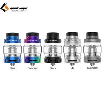 Original GeekVape Cerberus Subohm Tank 5.5ml E Cigarette Atomizer with Super Mesh Coil for Geekvape Nova TC Box Mod
Original GeekVape Cerberus Subohm Tank 5.5ml E Cigarette Atomizer with Super Mesh Coil for Geekvape Nova TC Box Mod