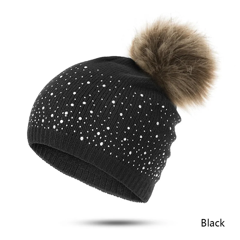 IWINTER Hot Sale Winter Hat For Women Beanies Hat Knit Beanie Hat Pompom Female Rhinestone Skullies Hat Cap bonnet gorros
IWINTER Hot Sale Winter Hat For Women Beanies Hat Knit Beanie Hat Pompom Female Rhinestone Skullies Hat Cap bonnet gorros