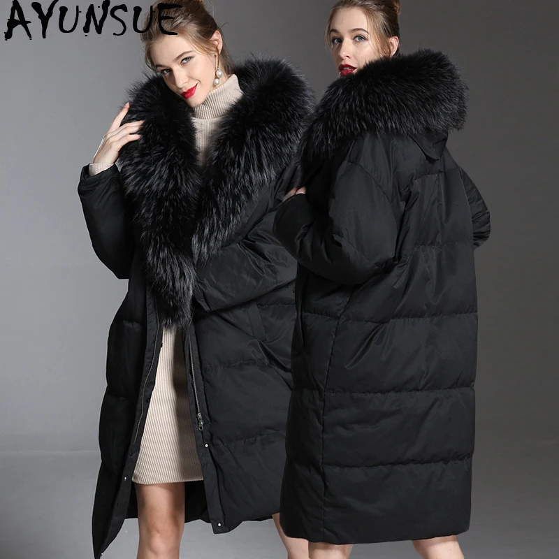 Women's Down Jacket Hooded Winter Coat Puffer 90% White Duck Down Jackets Korean Thick Coats Raccoon Fur Collar 1801242 KJ2797
Women's Down Jacket Hooded Winter Coat Puffer 90% White Duck Down Jackets Korean Thick Coats Raccoon Fur Collar 1801242 KJ2797