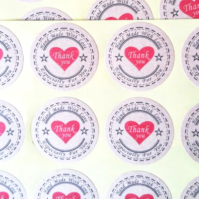 120pcs/lot "Thank you" Heart Round eco-friendly Kraft Stationery label seal sticker Students' DIY Retro label handmade products
120pcs/lot "Thank you" Heart Round eco-friendly Kraft Stationery label seal sticker Students' DIY Retro label handmade products