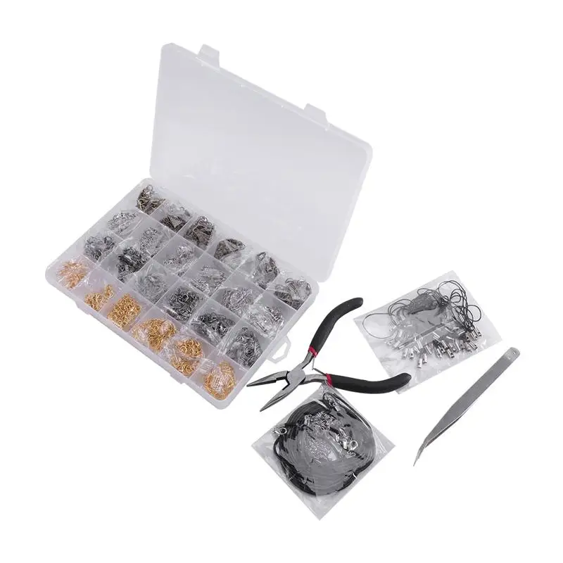 24 Grids DIY Lobster Buckle Bracelet Rope Ring Hand Tool Pliers Combination Set With Storage Container (Mixed Colors)
24 Grids DIY Lobster Buckle Bracelet Rope Ring Hand Tool Pliers Combination Set With Storage Container (Mixed Colors)