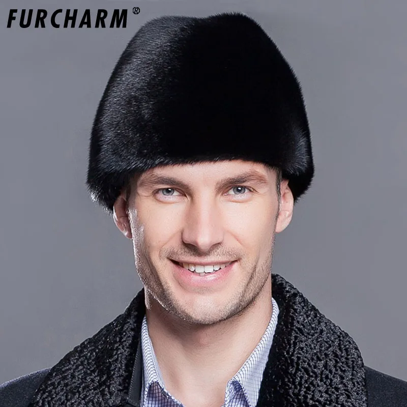 Furcharm Winter real fur hat Men mink fur hat Men's Mink Fur Trapper Cap Genuine Sheepskin Leather Hunting Hat Ushanka
Furcharm Winter real fur hat Men mink fur hat Men's Mink Fur Trapper Cap Genuine Sheepskin Leather Hunting Hat Ushanka