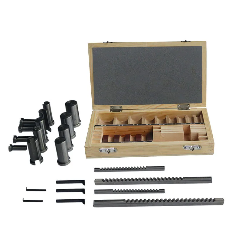 22pcs Keyway Broach Set Metric Size B Type 4mm 5mm + C Type 6mm 8mm & 13pcs Bushing Sleeve & 5pcs Shim Kit Metalwoking Tool
22pcs Keyway Broach Set Metric Size B Type 4mm 5mm + C Type 6mm 8mm & 13pcs Bushing Sleeve & 5pcs Shim Kit Metalwoking Tool