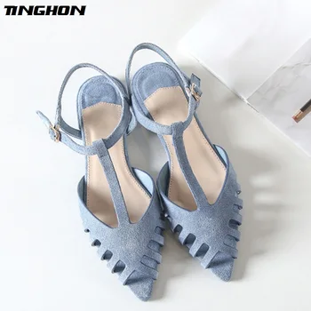 TINGHON Cuts-out Flat Sandals Women Pointed Toe Summer Beach Sandals Women Soft Solid Summer Sandals Shoes
TINGHON Cuts-out Flat Sandals Women Pointed Toe Summer Beach Sandals Women Soft Solid Summer Sandals Shoes
