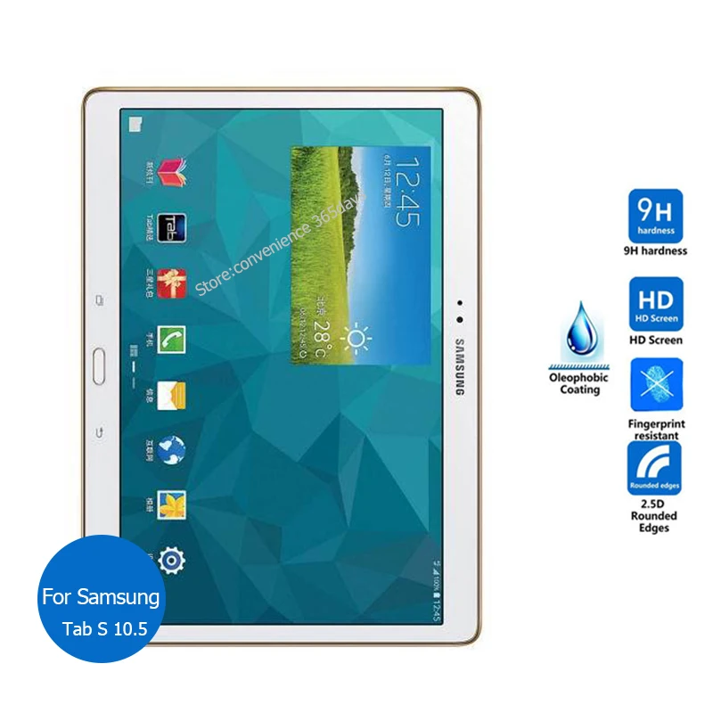 For Samsung Galaxy Tab S 10.5 Tempered Glass screen Protector 9h Safety Protective Film On TabS SM T800 T805 T 800 805 SM-T805 | Мобильные