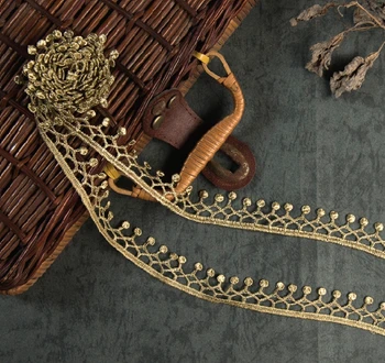 6Yards/lot Victorian Antique Gold Embroidery Lace Trim in Metallic Gold for Bridal,Dress, Costume design
6Yards/lot Victorian Antique Gold Embroidery Lace Trim in Metallic Gold for Bridal,Dress, Costume design