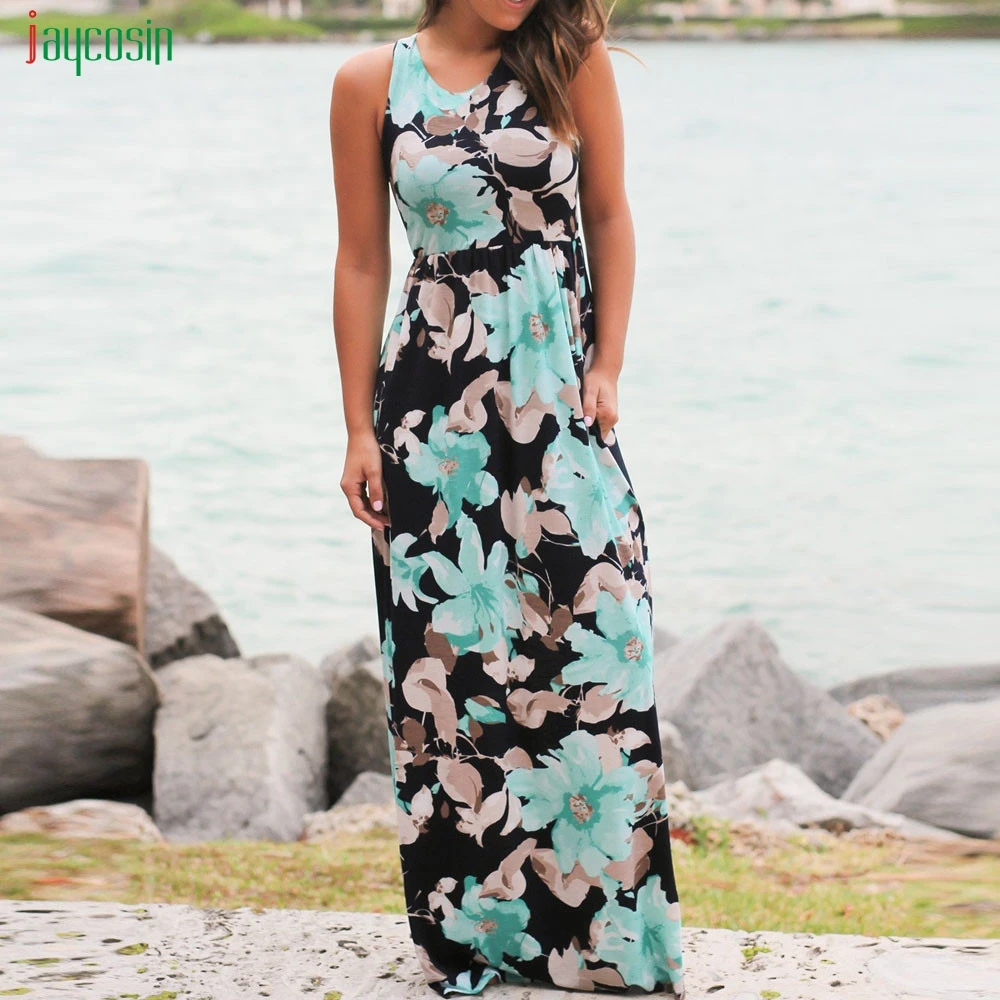 Jaycosin Women's Elegant Soft Long Dresses Bohemian Style O-neck Floral Print Loose Dress In Blue Vestidos De Festa Hot Sales
Jaycosin Women's Elegant Soft Long Dresses Bohemian Style O-neck Floral Print Loose Dress In Blue Vestidos De Festa Hot Sales