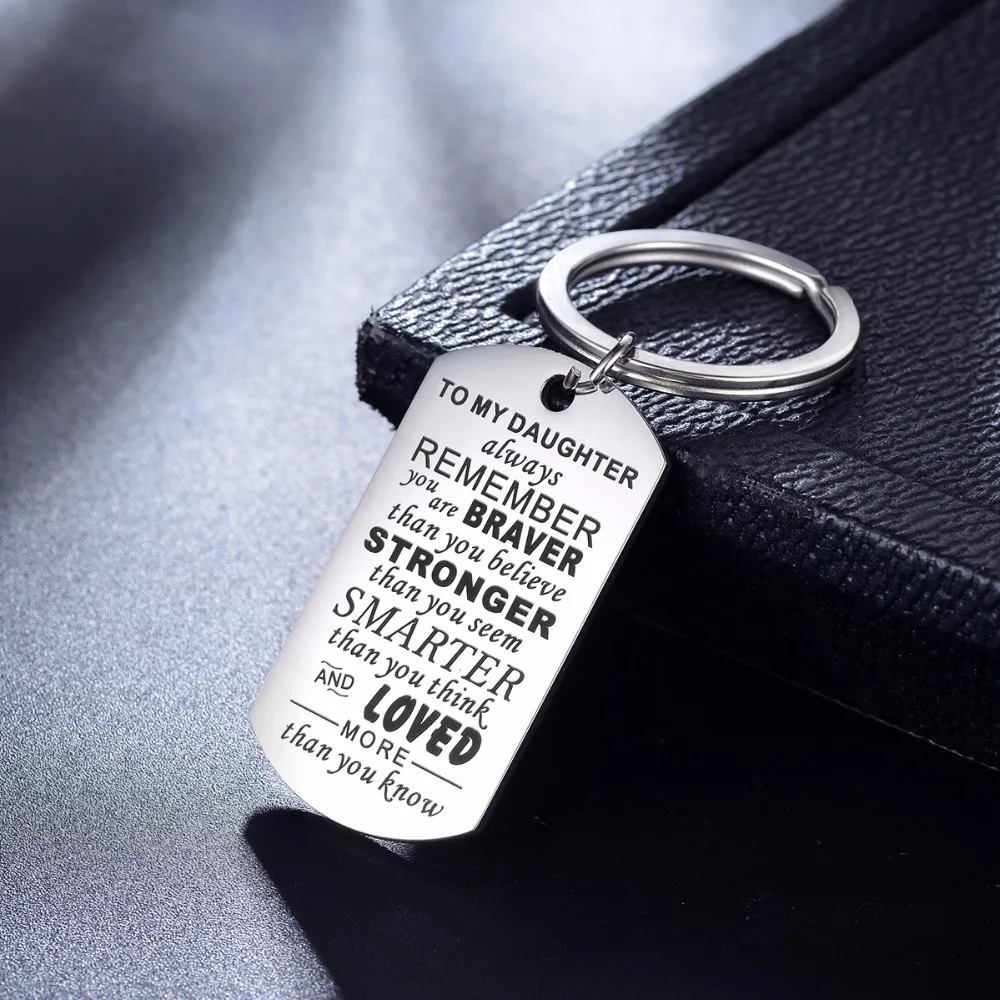Stainless Steel Keychain-1pc Personalized Inspirational Keychain-TO MY Daughter Always Remember You Are Brave Than You Believe
Stainless Steel Keychain-1pc Personalized Inspirational Keychain-TO MY Daughter Always Remember You Are Brave Than You Believe