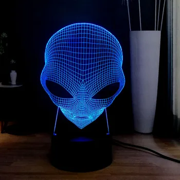 New Produce Alien LED 7 Color Change 3D Effect Novel Home Bar Decoration Atmosphere Table Lamp Friends Holiday Birthday Present
New Produce Alien LED 7 Color Change 3D Effect Novel Home Bar Decoration Atmosphere Table Lamp Friends Holiday Birthday Present