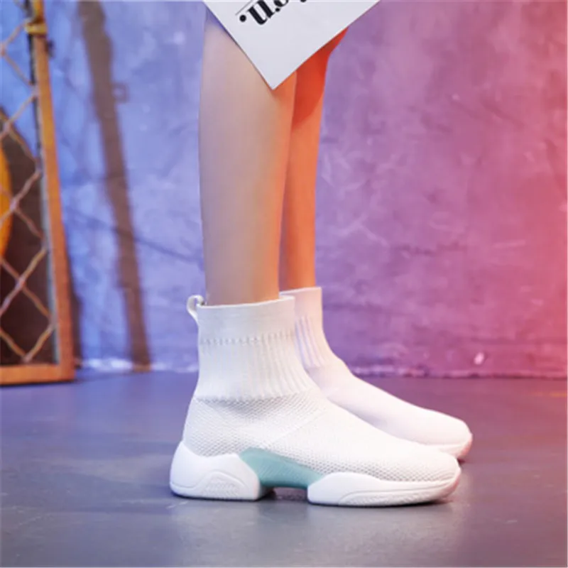 Sneakers Women Knit Upper Breathable Comfort And Leisure Shoes Sock Boots Woman Chunky Shoes High Top Thick Bottom Shoes Women
Sneakers Women Knit Upper Breathable Comfort And Leisure Shoes Sock Boots Woman Chunky Shoes High Top Thick Bottom Shoes Women