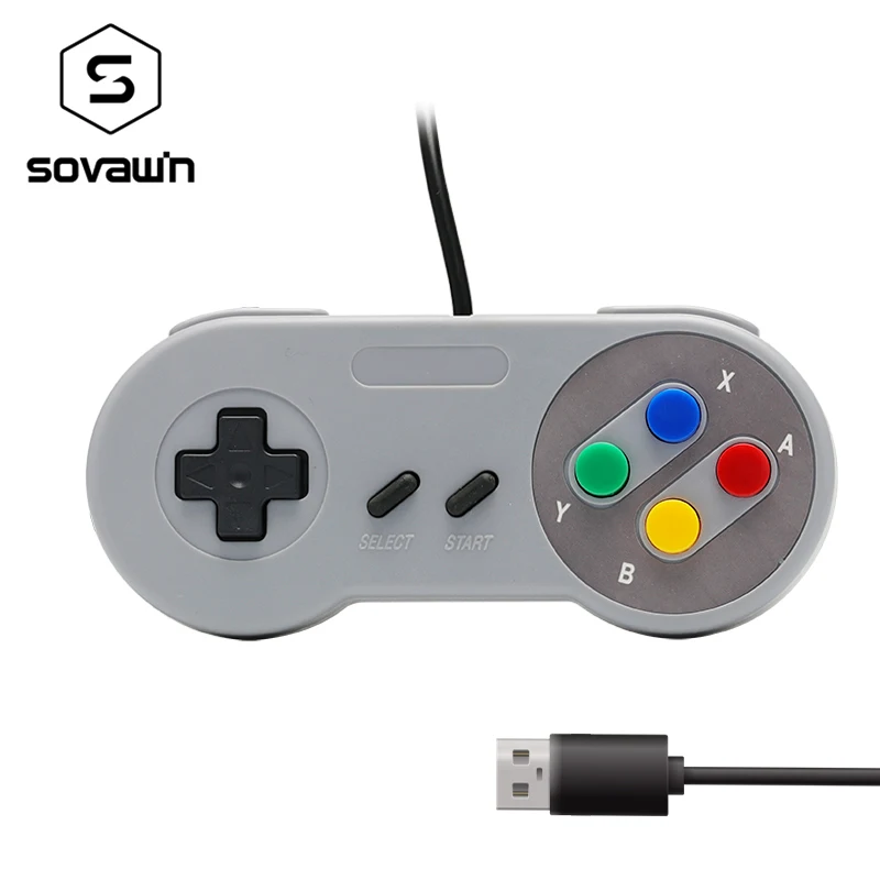 Проводной USB джойстик Sovawin игровой контроллер для ПК Windows 98 XP MAC|Геймпады| |
