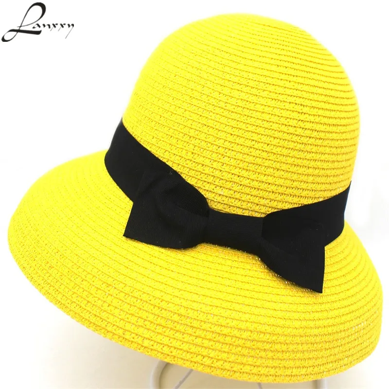 Lanxxy Black Bowknot Solid Straw Hat Beach Caps Female Summer Hat Panama Sun Hats for Women
Lanxxy Black Bowknot Solid Straw Hat Beach Caps Female Summer Hat Panama Sun Hats for Women