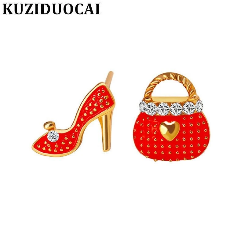 Kuziduocai New Fashion Jewelry Quaint Asymmetry Wallet Cute Shoe Stud Earrings For Women Girl Gifts Brincos Pendientes E-301
Kuziduocai New Fashion Jewelry Quaint Asymmetry Wallet Cute Shoe Stud Earrings For Women Girl Gifts Brincos Pendientes E-301