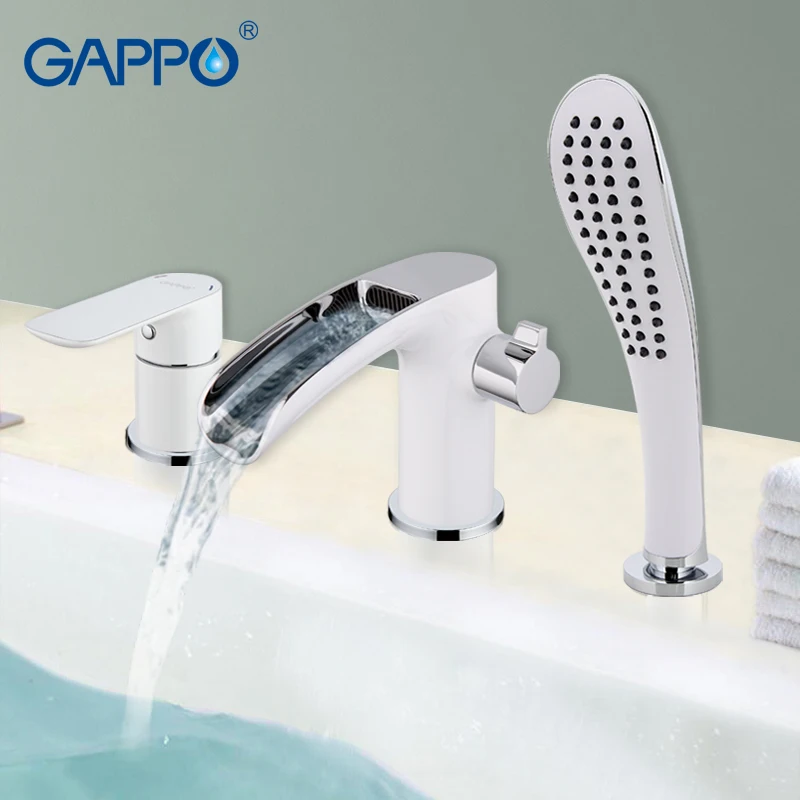 

Gappo waterfall bathroom bathtub faucets set hand shower plus basin faucet cold and hot water what and chrome polished bathroom