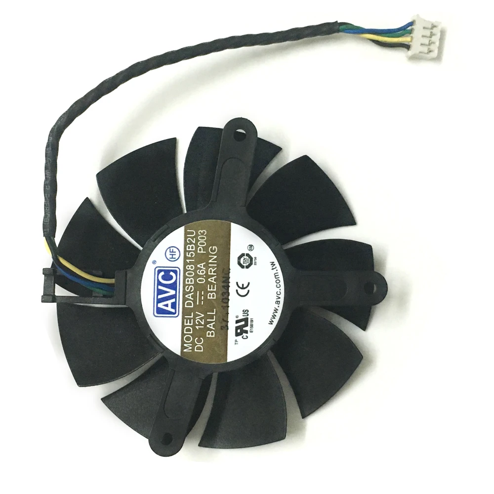 Вентилятор Охлаждения видеокарты с двумя шариками и 4 проводами PWM для EVGA GTX560TI GTX570