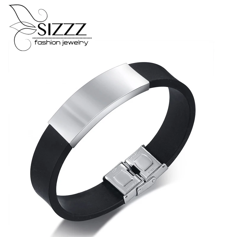SIZZZ Simple fashion face width 21.5CM stainless steel bending light silicone Bracelet&Bangles For Men
SIZZZ Simple fashion face width 21.5CM stainless steel bending light silicone Bracelet&Bangles For Men