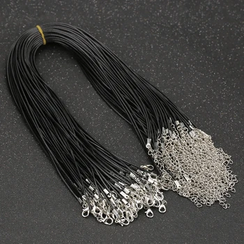 10pcs 1.5mm Black Wax Leather Rope Cord String 45+5cm Chain With Lobster Clasp DIY Jewelry Findings Accessories Wholesale Bulk
10pcs 1.5mm Black Wax Leather Rope Cord String 45+5cm Chain With Lobster Clasp DIY Jewelry Findings Accessories Wholesale Bulk