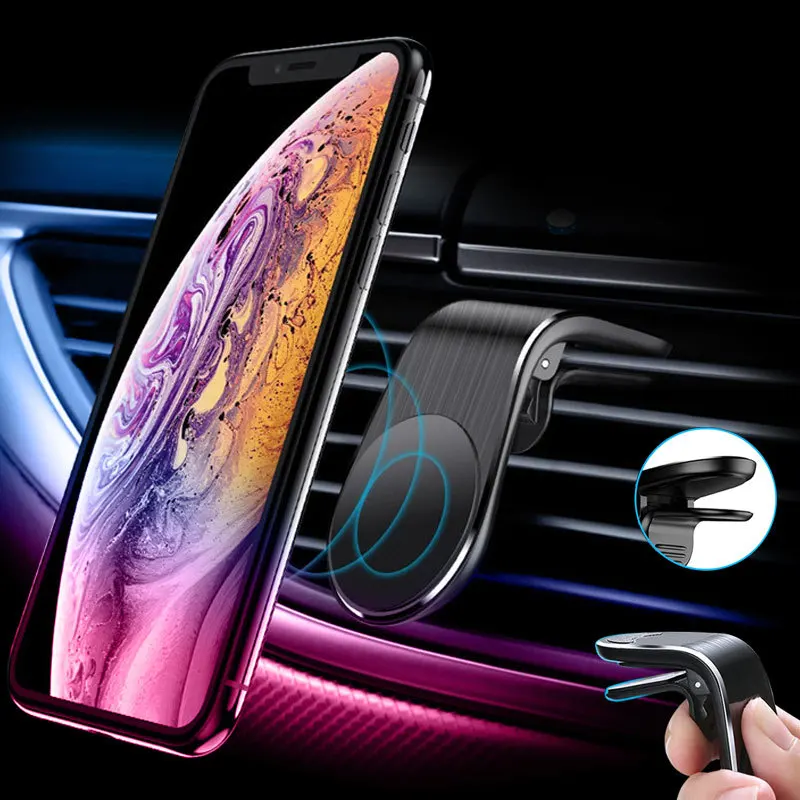 Magnetic Car Phone Holder L Shape Air Vent Mount Stand in Car GPS Mobile Phone Holder For iPhone X Samsung S9 Xiaomi Huawei
Magnetic Car Phone Holder L Shape Air Vent Mount Stand in Car GPS Mobile Phone Holder For iPhone X Samsung S9 Xiaomi Huawei