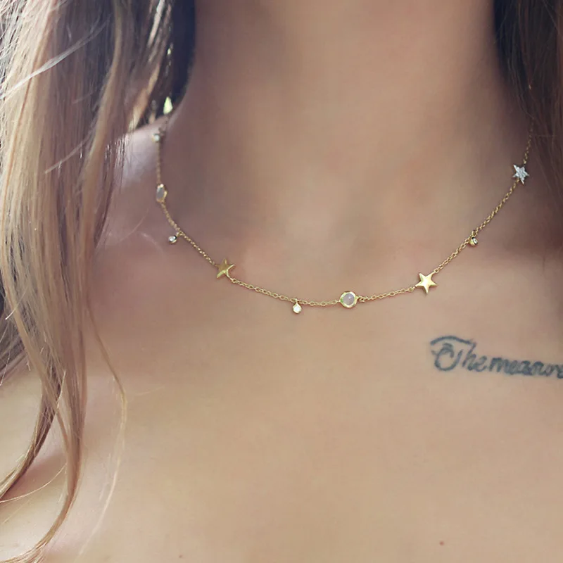 Authentic 925 Sterling silver Star &Round Pendants choker necklace Women's Handmade Craft x291
Authentic 925 Sterling silver Star &Round Pendants choker necklace Women's Handmade Craft x291