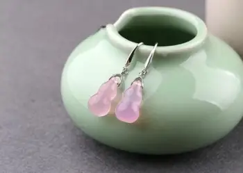 Limited edition natural JADEST earrings, carved pink gourd earrings, S925 Tremella hook line jewelry for girls
Limited edition natural JADEST earrings, carved pink gourd earrings, S925 Tremella hook line jewelry for girls