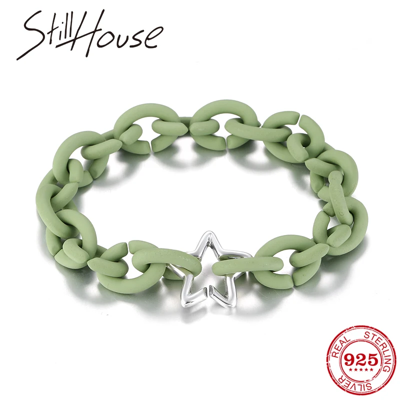 New 925 Sterling Silver star Bead Color Pale Green Bracelets For Women Jewellery European style Bracelet Men Jewelry Diy Gift
New 925 Sterling Silver star Bead Color Pale Green Bracelets For Women Jewellery European style Bracelet Men Jewelry Diy Gift
