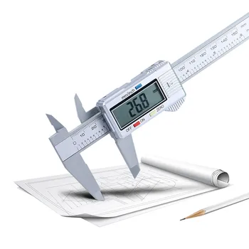 150mm/6inch Measuring Tool LCD Digital Electronic Carbon Fiber Vernier Caliper Gauge Micrometer Multi-function ruler
150mm/6inch Measuring Tool LCD Digital Electronic Carbon Fiber Vernier Caliper Gauge Micrometer Multi-function ruler