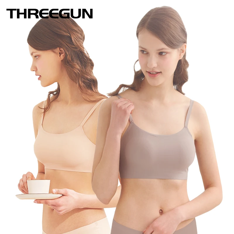 THREEGUN 2PCS/pack Bras For Wowen Wireless Breathable Bra Girl Solid Color Bralette Push Up Crop Tops Invisible Summer Ladies
THREEGUN 2PCS/pack Bras For Wowen Wireless Breathable Bra Girl Solid Color Bralette Push Up Crop Tops Invisible Summer Ladies