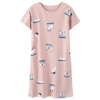 Yasemeen Cute Short Sleeve Dressinggown Casual Cotton Nightdress Comfort Pink Cartoon Robe Plus Size Dress Sleepwear for Women
Yasemeen Cute Short Sleeve Dressinggown Casual Cotton Nightdress Comfort Pink Cartoon Robe Plus Size Dress Sleepwear for Women