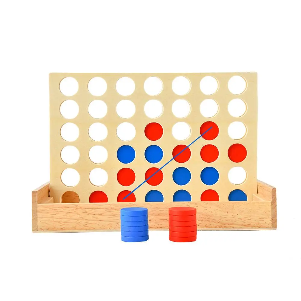 Parent-Child Educational Toys Rubber Wooden Boxed Multi-Color 4 Connect in a Row Game Chess
Parent-Child Educational Toys Rubber Wooden Boxed Multi-Color 4 Connect in a Row Game Chess