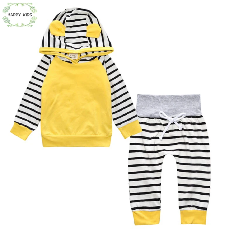 Fashion Striped Clothing Set Girl Installs Long Sleeve Cotton Toddler Baby Girls Guys Clothes Hoodies + Pants 2 pcs. Sets DXT351
Fashion Striped Clothing Set Girl Installs Long Sleeve Cotton Toddler Baby Girls Guys Clothes Hoodies + Pants 2 pcs. Sets DXT351