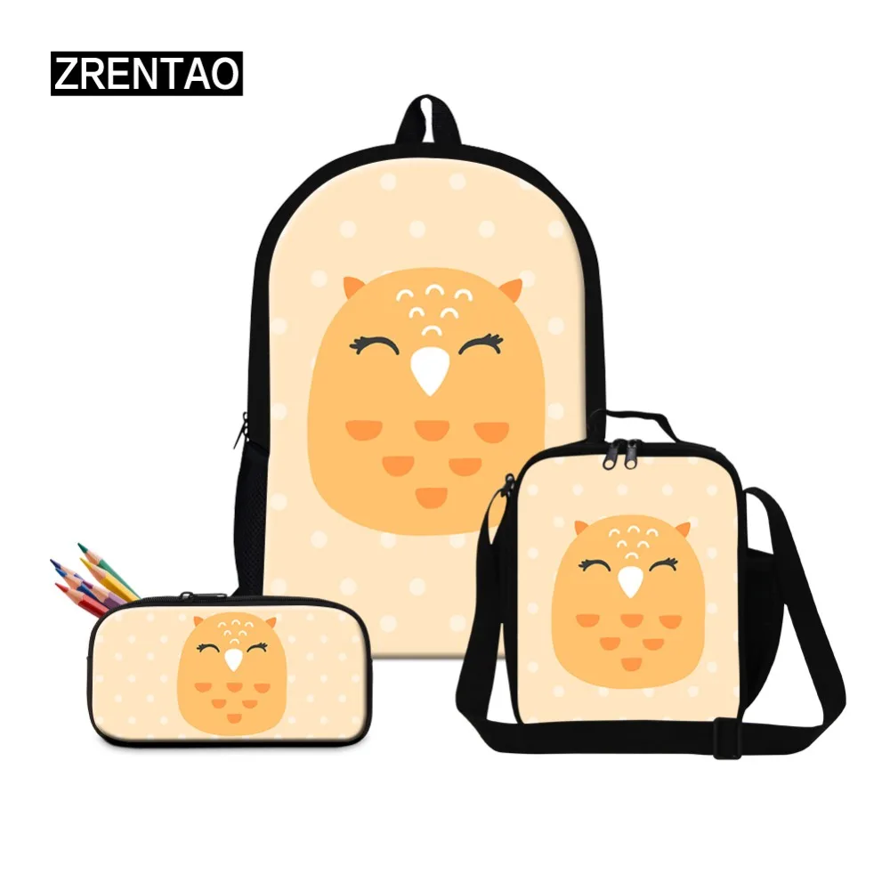 ZRENTAO cartoon bird animal backpack for school children boys girls 3PCS\set mochilas with pencil case lunch cooler bags 
ZRENTAO cartoon bird animal backpack for school children boys girls 3PCS\set mochilas with pencil case lunch cooler bags