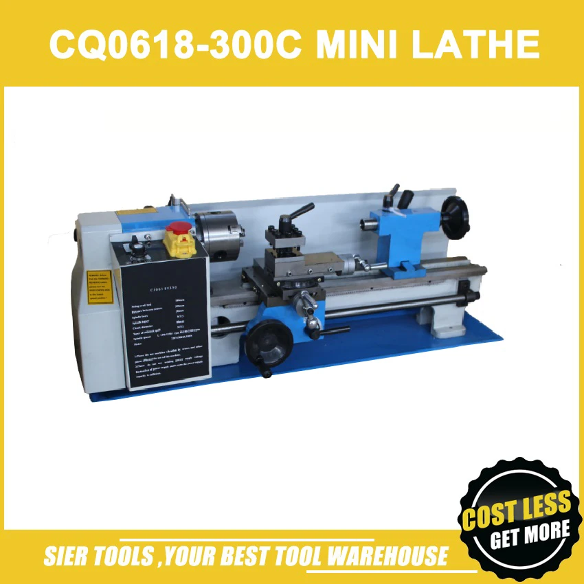 CQ0618-300C lathe machine/300*180,400W mini lathe/11pcs turning tools set free gift/continuously variable speed wood lathe
CQ0618-300C lathe machine/300*180,400W mini lathe/11pcs turning tools set free gift/continuously variable speed wood lathe