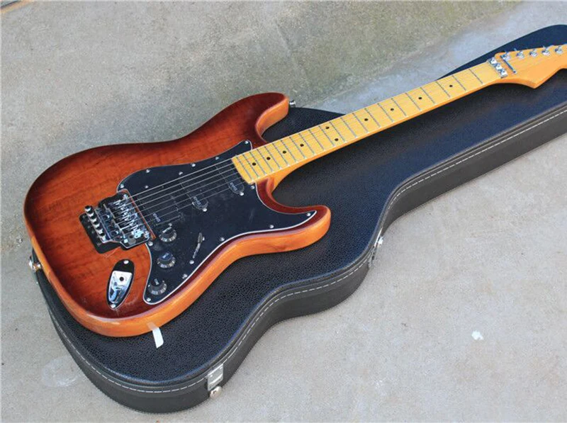 Brown Neck-Thru-Body Electric Guitar with a Hardcase,3 EMG Pickups,Black Pickguard,Tremolo,offering customized services
Brown Neck-Thru-Body Electric Guitar with a Hardcase,3 EMG Pickups,Black Pickguard,Tremolo,offering customized services