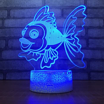 The goldfish3D Night Light Creative Illusion 3d Lamp LED 7 Color changing Table Desk Lamp For Children Xmas Gift
The goldfish3D Night Light Creative Illusion 3d Lamp LED 7 Color changing Table Desk Lamp For Children Xmas Gift