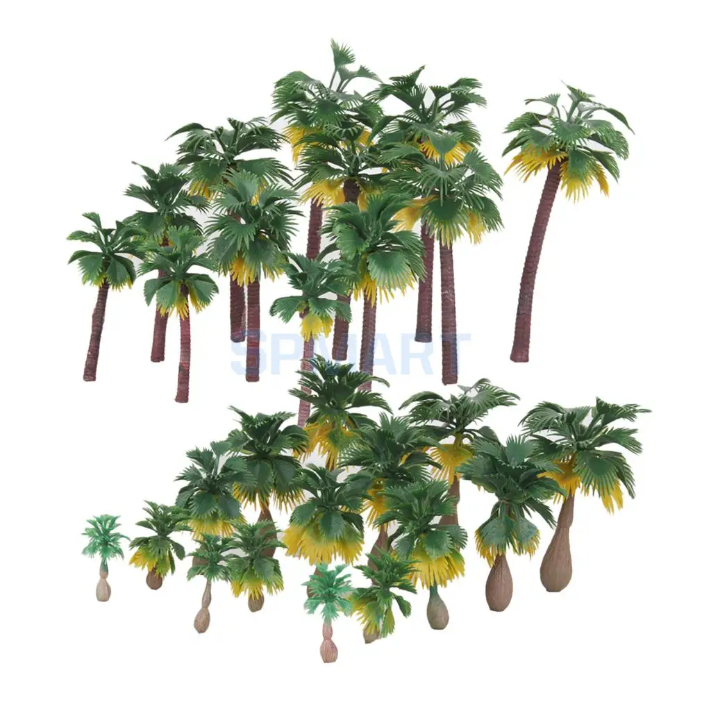 27 шт. трафаретные модели деревьев пальмовых деревьев|z scale|model treesrain forest |