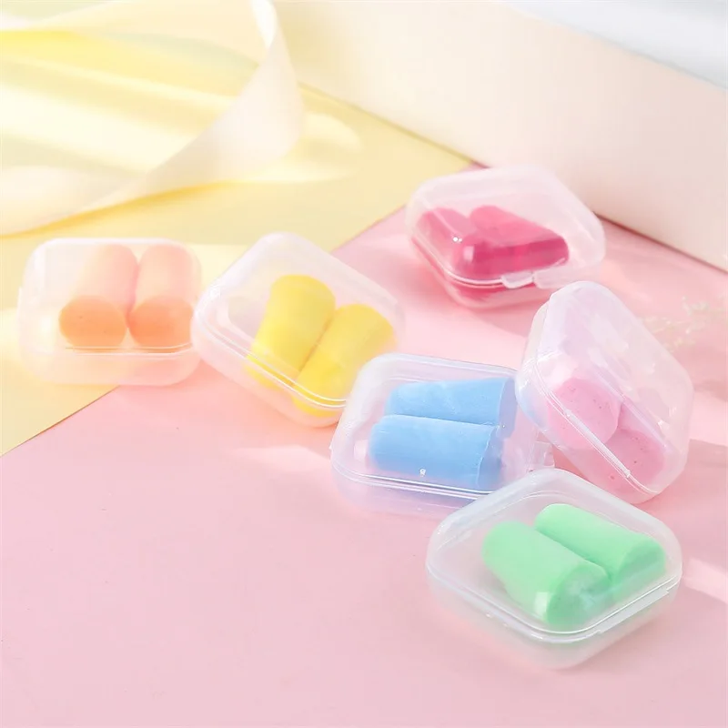 

5Pairs Authentic Foam Soft corded Ear Plugs Noise sleep Reduction Norope Earplugs Swimming Protective earmuffs