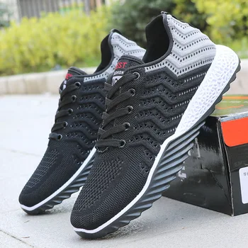 summer Fashion Mens Sneakers Casual Shoes Mesh Breathable Male Lace-Up shoes