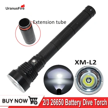 L2 LED Scuba Diving Flashlight waterproof IP68 dive torch light powered by 2/3 26650 18650 battery XM L2 Flashlight Diving torch
L2 LED Scuba Diving Flashlight waterproof IP68 dive torch light powered by 2/3 26650 18650 battery XM L2 Flashlight Diving torch