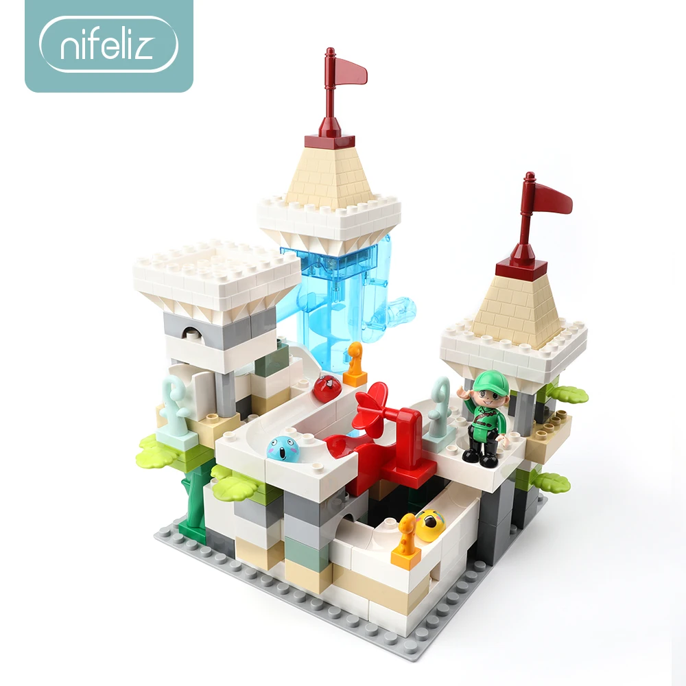 110pcs Set DIY Construction Marble Race Run Track Building Blocks Kids Maze Ball Roll Toys Compatible legoinglys duploed
110pcs Set DIY Construction Marble Race Run Track Building Blocks Kids Maze Ball Roll Toys Compatible legoinglys duploed