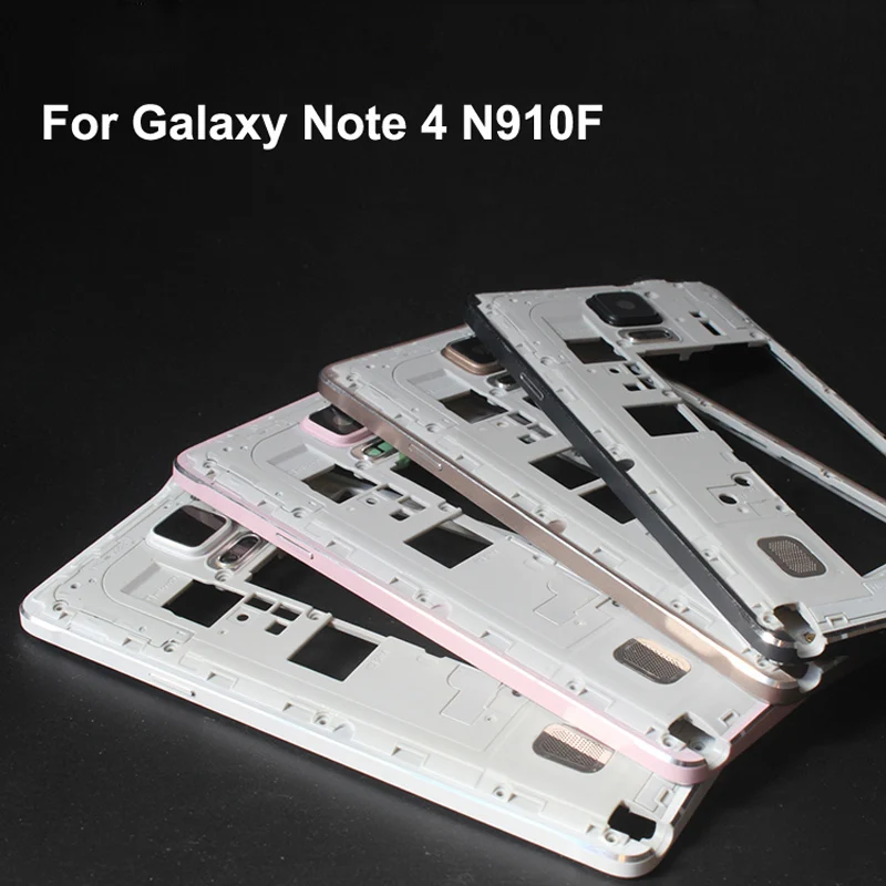 Белый черный Золотой Оригинальный Новый для Samsung Galaxy Note 4 N910F корпус средняя рамка