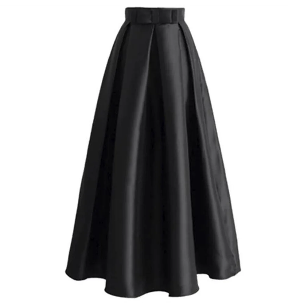 Formal Style Pleated Long Skirt for Evening Women Loose Solid High Waist Floor Length Skirt Plus Size Maxi Skirts Faldas Mujer
Formal Style Pleated Long Skirt for Evening Women Loose Solid High Waist Floor Length Skirt Plus Size Maxi Skirts Faldas Mujer