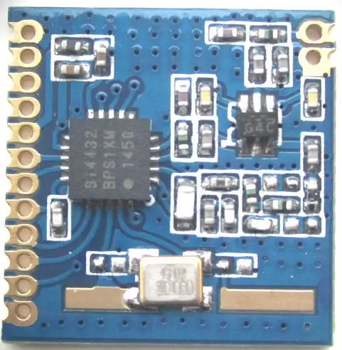 SI4432 wireless module RF 433M 1500m at 1200bps open area 100mw with spring antenna
SI4432 wireless module RF 433M 1500m at 1200bps open area 100mw with spring antenna