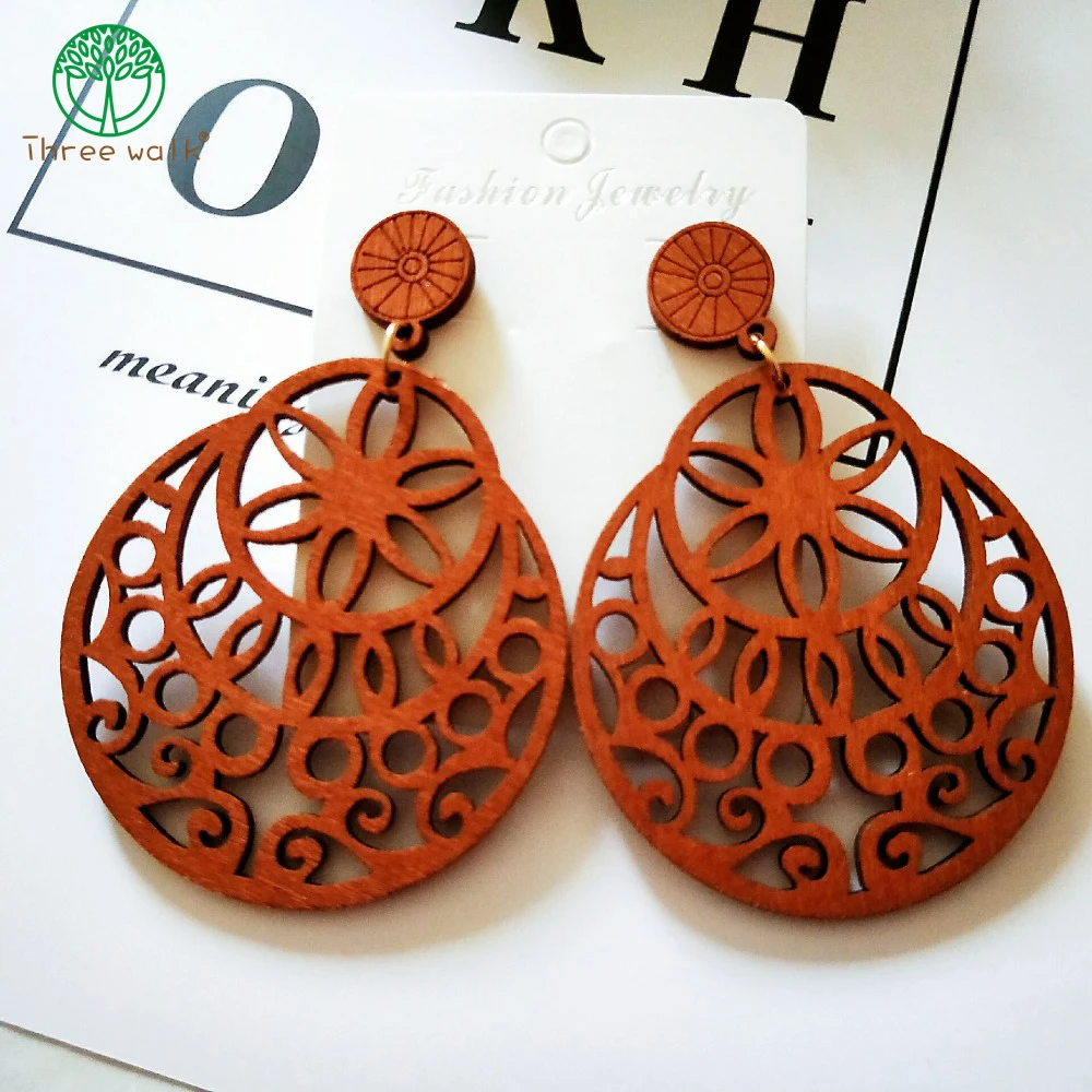 One Pairs Only Good Quality Wood Earrings Organic brown Hollow African Woman Wooden Brincos Pendant
One Pairs Only Good Quality Wood Earrings Organic brown Hollow African Woman Wooden Brincos Pendant