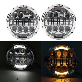 For Jeep JK TJ Toyota Nissan 7 Inch H4 LED Headlight With Angle Eyes 7" LED Headlamp with Amber Turn Signal Head Lamp
For Jeep JK TJ Toyota Nissan 7 Inch H4 LED Headlight With Angle Eyes 7" LED Headlamp with Amber Turn Signal Head Lamp